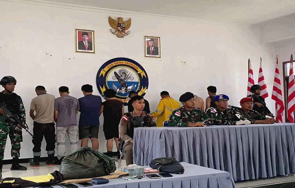 TNI AL Bersinergi Tangkap Komplotan Pencuri 34 Karung Konsentrat Milik Freeport