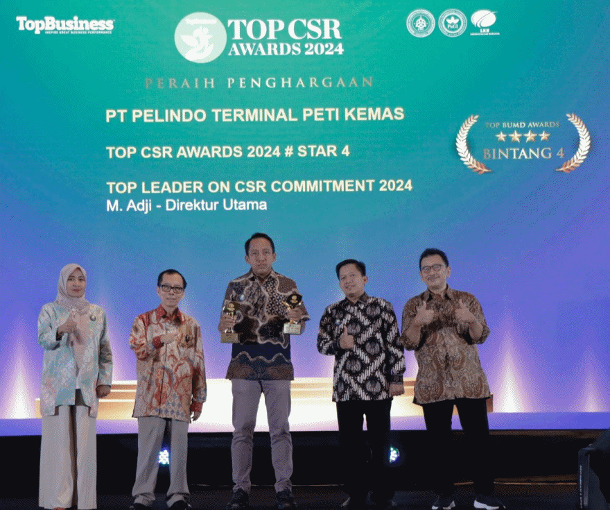 Pelindo Grup Raih TOP CSR Awards dan TOP Leader on CSR Commitment 2024.