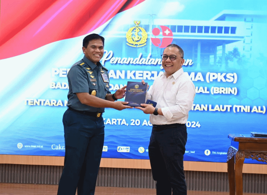 TNI AL dan BRIN Teken Kerjasama