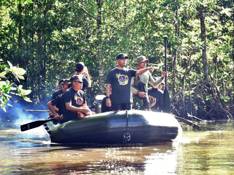 Patroli Sejuk di Rimba Mangrove Kawasan Perbatasan Bersama Wadan Pasmar 3