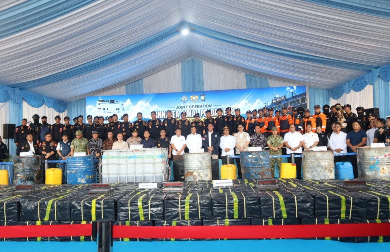 TNI AL Perkuat Sinergi Berantas Penyelundupan Narkoba di Perairan Kepri