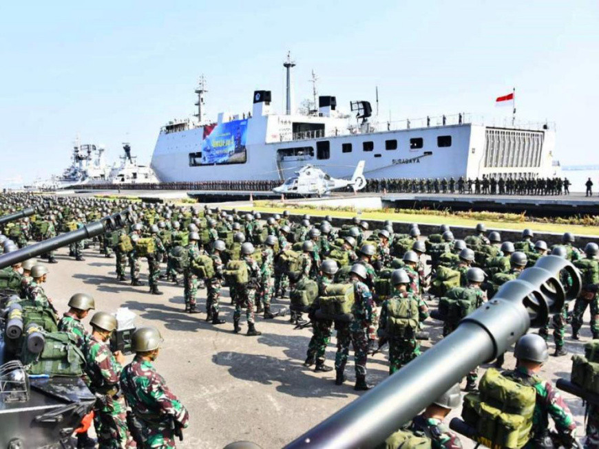 21 Kapal Perang, Puluhan Ranpur Dikerahkan dalam Latihan Armada Jaya 2023