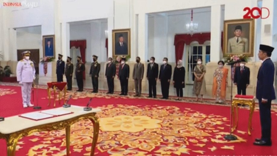 Dilantik Presiden Jokowi di Istana , Laksamana Yudo Margono Resmi Jabat Panglima TNI