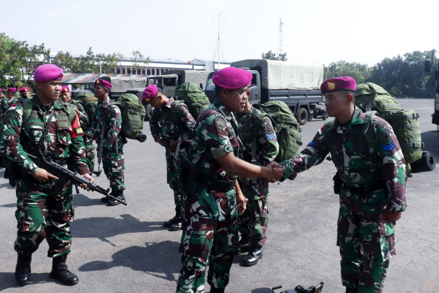 Jalesveva Jayamahe, Prajurit Yonif 3 Marinir Tunaikan Tugas Negara ke Pulau Terluar